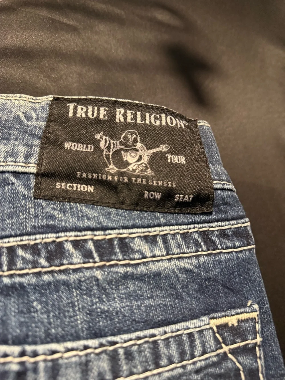 True Religion Slim Men's Denim Jeans in Faded Blue